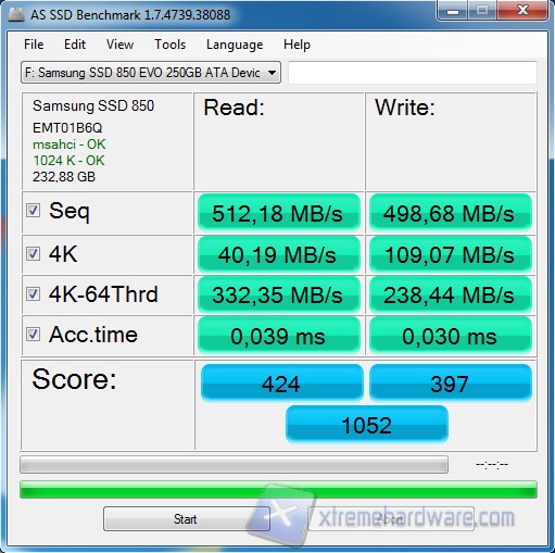 AS SSD 250GB